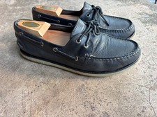 Sperry Top-Sider Gold Cup 2-Eye Boat Shoe Mens 9M Black Leather Slip On