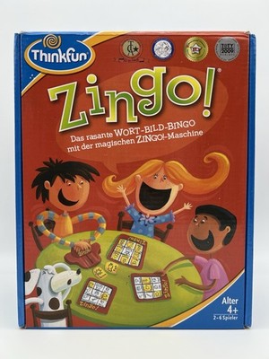 Zingo! ThinkFun Das rasante Wort-Bild-Bingo mit der magischen ZINGO!-Maschine