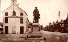 SPILSBY LINCOLNSHIRE MARKET PLACE 1916 REAL PHOTO VINTAGE POSTCARD