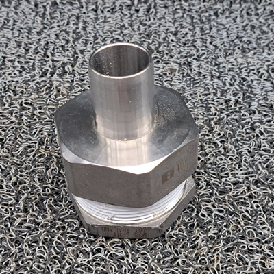 2'' Female NPT to 1'' Hose Barb Fitting SS plus 2X1 Reducer Stainless Steel MEM-CO