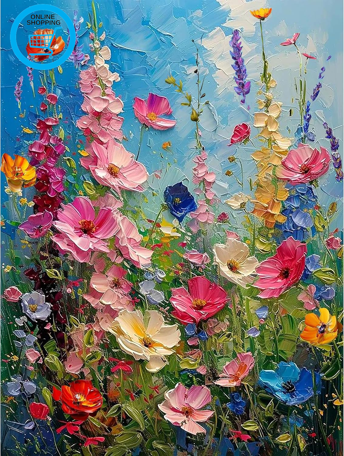 Wild Flowers Paint by Numbers for Adults-Painting Kits for Adults,Flowers Paint