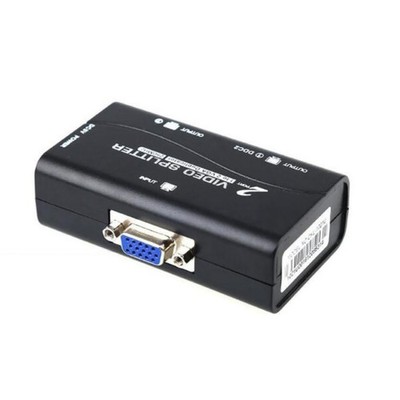 High Resolution 1 to 2 Monitor Switch VGA Video Splitter Converter Adapter