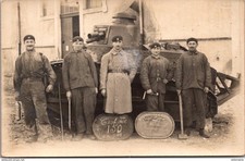 S23655 cpa Carte Photo Militaire Tankiste " Lunéville "