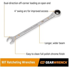 1516 Dual-direction Ratcheting Wrench - 90 Tooth
