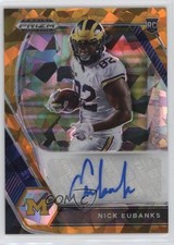 2021 Panini Prizm Draft Picks Orange Ice Nick Eubanks #DPA-NIE Auto 11ur