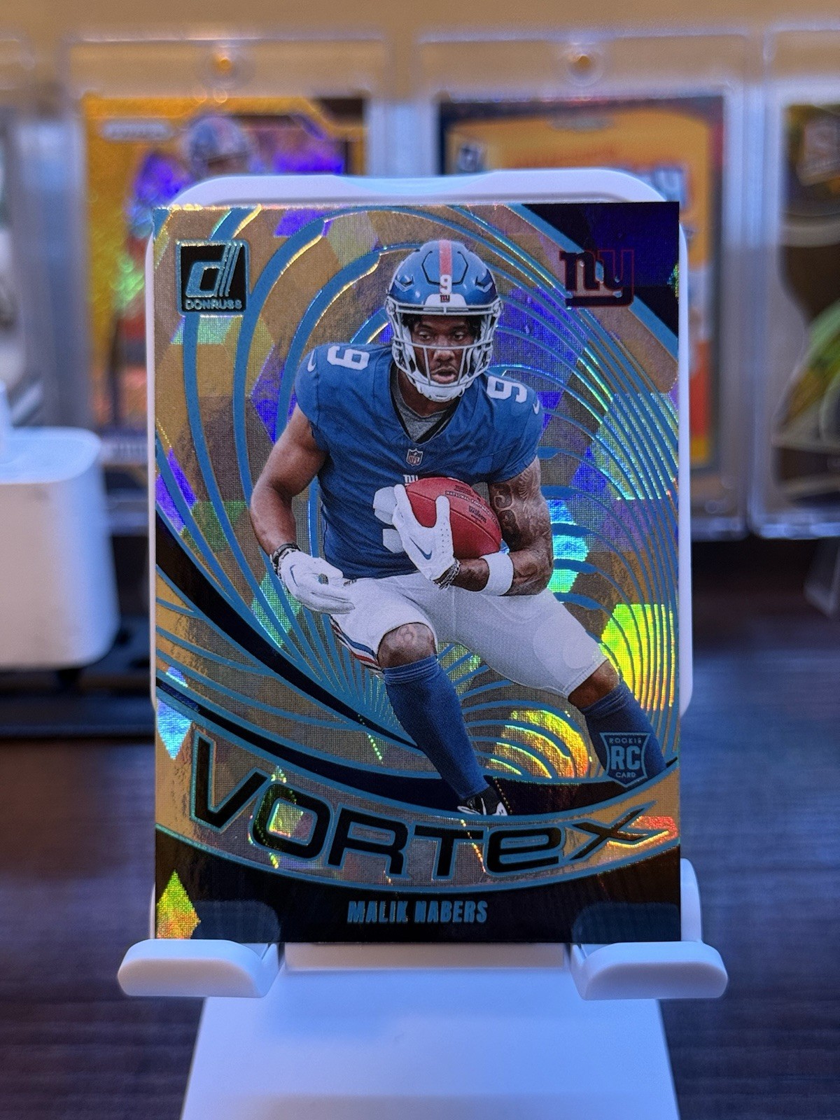 2024 Panini Donruss - Vortex Malik Nabers #VOR-MNA Cubic /50 (RC) Case Hit SSP