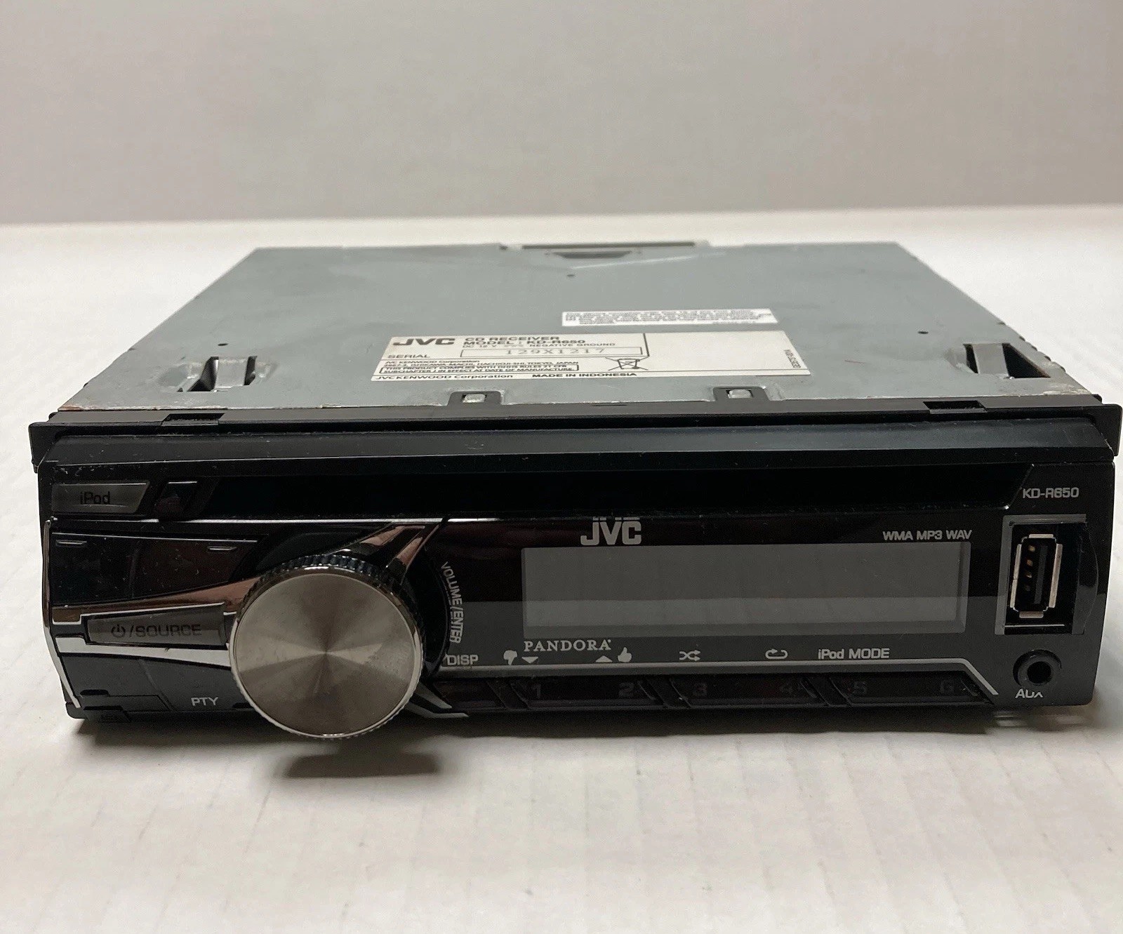 JVC Car Stereo KD-R650 CD Player Manual Presets Radio iPod Mode Pandora ...