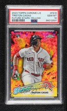 2023 Chrome Logofractor Edition Yellow Refractor 47/75 Triston Casas PSA 10 1b8w