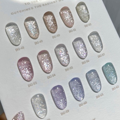 DVOK Bridal Shower Glitter Gel 15 Colors Set Sparkle Nail Art 10ml - Picture 6 of 9