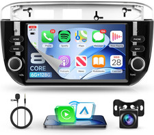 8 Core 6G+128G Autoradio Android per Fiat Punto Evo 2012-2015, 7 Pollici Stereo 
