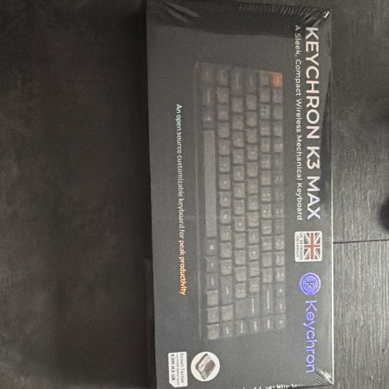 Keychron K3 Max Compact Wireless Mechanical Keyboard UK QWERTY Grey Alu