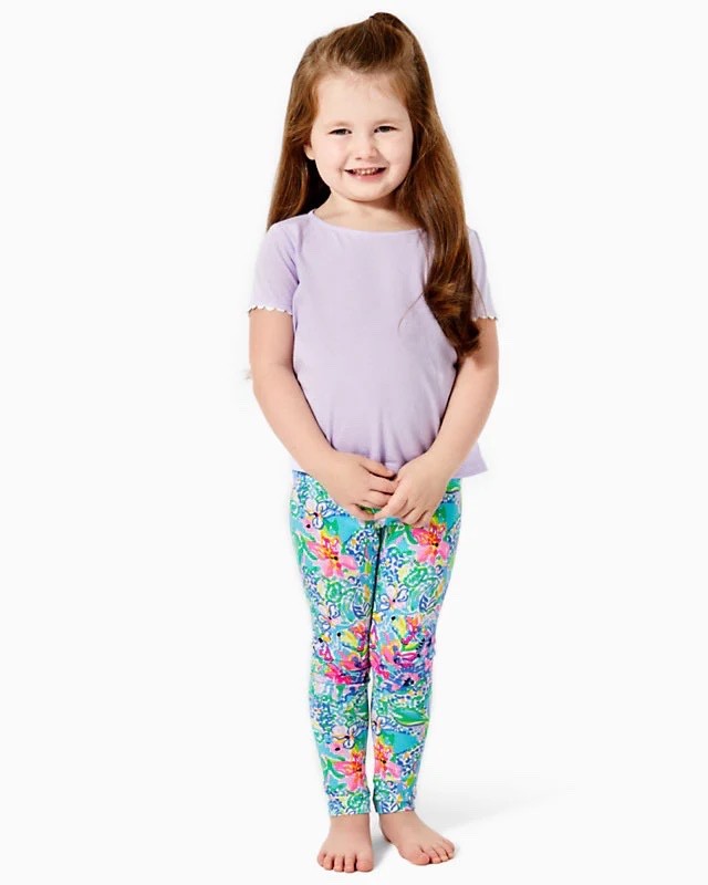 LILLY PULITZER GIRLS JESSICA SCALLOP COTTON TOP, LIGHT LILAC, NWT, XL (12-14)