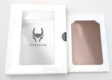 CryptoTag Zeus Starter Kit Secure Titanium Case & Brown Stack Sack Bundle