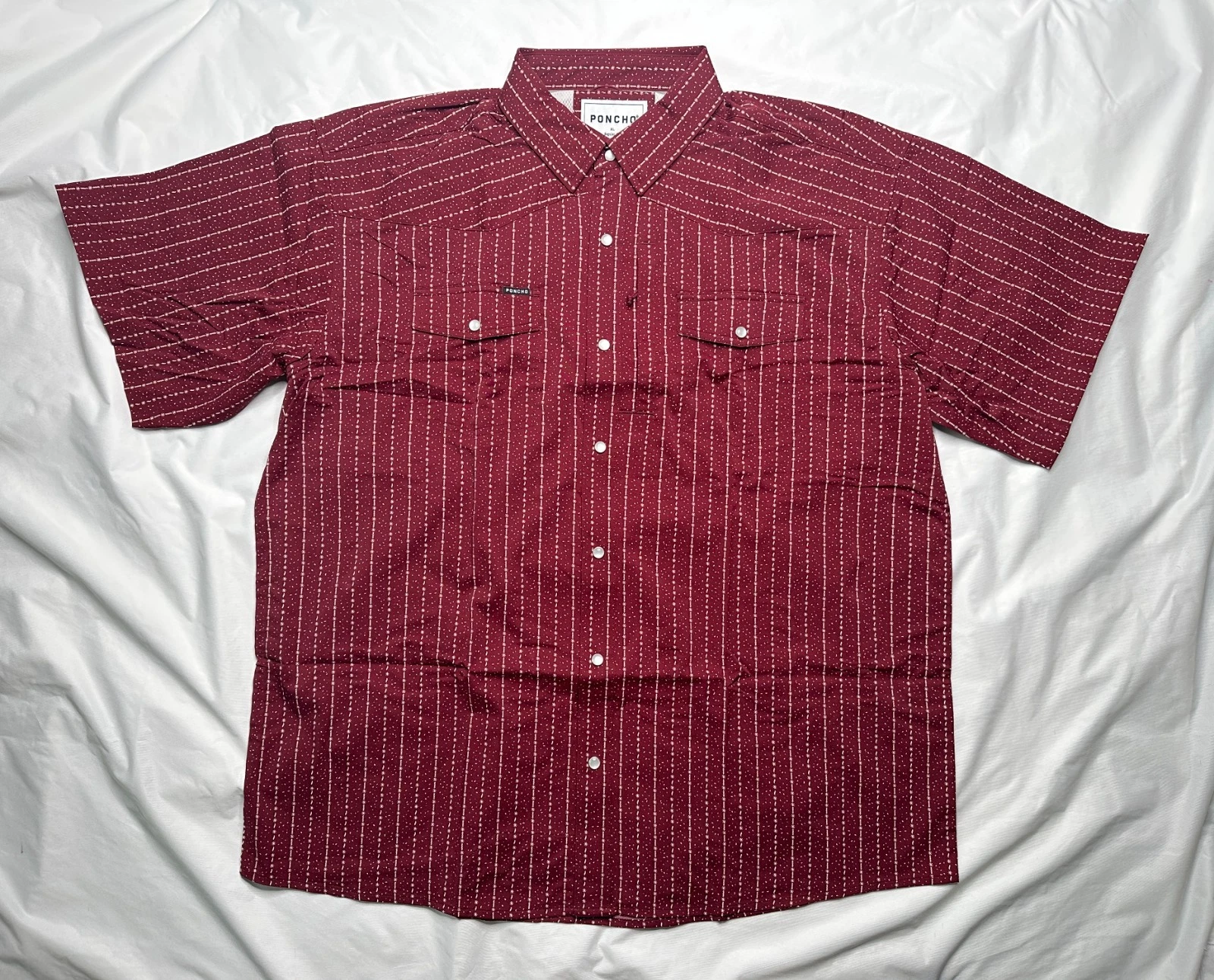 Poncho Shirt Men's XL Regular Fit Western Pearl Snap The Farmer
Opens in a new window or tab