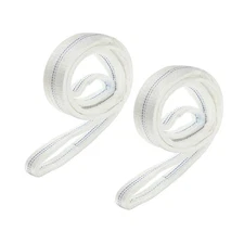 2 Pcs Lifting Slings Straps Polypropylene 6ft Flat Lifting Belts(6613lbs) White