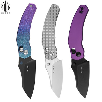 Kizer Mini Bulldog Folding Knife S45VN/Nitro-V Blade Titanium/Aluminum Handle