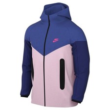 Nike Sportswear Tech Fleece Windrunner Mens Size M Full Zip FZ4709-480 Blue Pink
