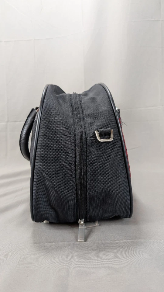 Bolso de Viaje Hartmann Estampado Floral Rojo y Negro Vintage Tamaño Mediano  Foto 4 de 4