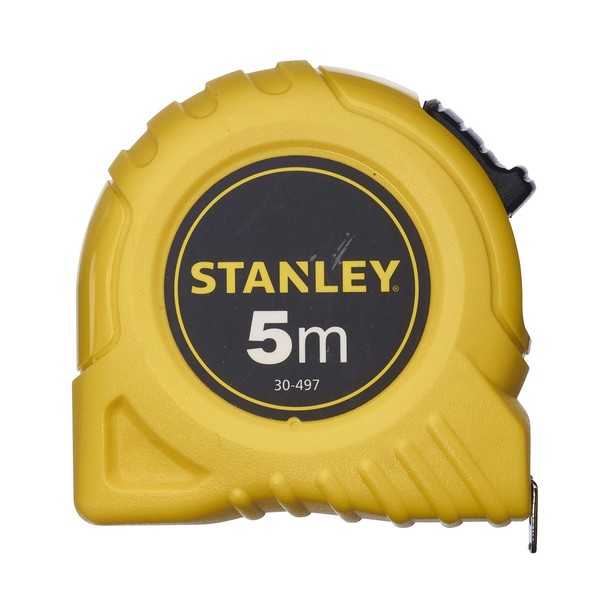 Stanley Bandmaß Basic, 0-30-497 (5M LäNge, MaßBand Mit Robusten Kunststoff-GehäU-image