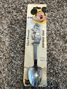 Vintage Walt Disney 5.5” Donald Duck Stainless Steel Child’s Spoon by Bonny