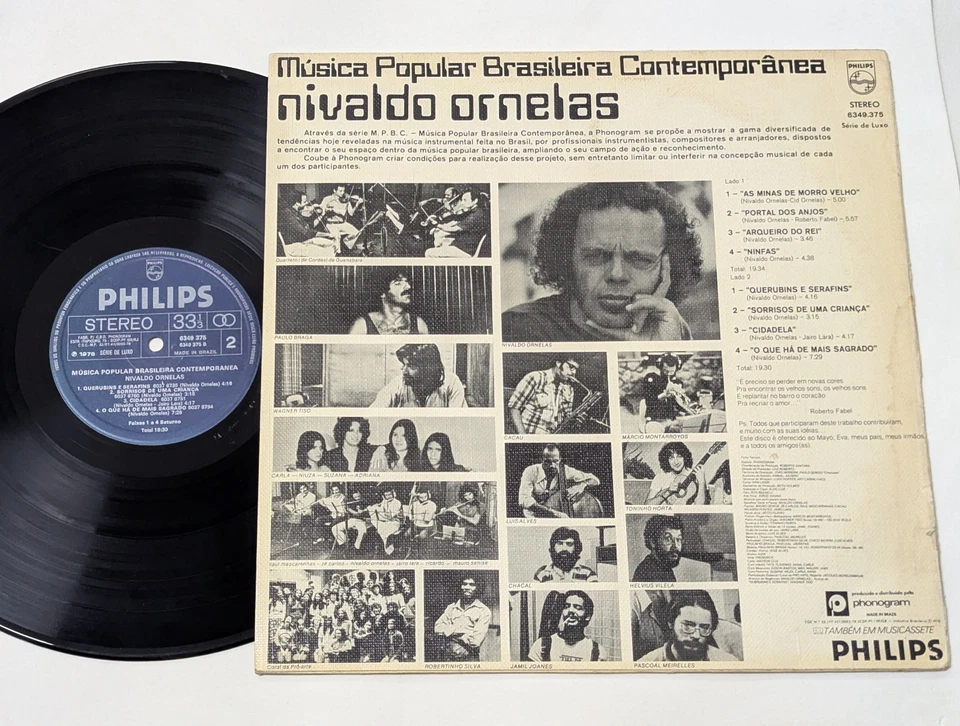 Nivaldo Ornelas - MPBC BRAZIL 1st press LP 1978 Fusion Jazz Experimental MPB - Image 2 of 3