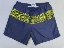 Trunks Surf Swim Co Swim Trunks Mens Large Blue Yellow Geo Print Mesh Lined