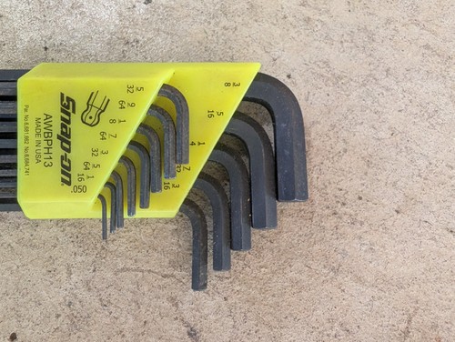 Snap On 13 Piece SAE Hex Key Set AWBPH13 - Picture 2 of 5
