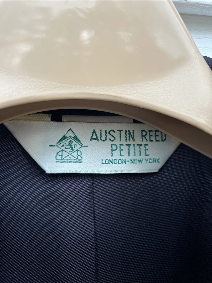 Blazer De Colección Doble Botonadura Austin Reed Lana Worsted Para Mujer Talla 4 Negro Foto 4 de 4