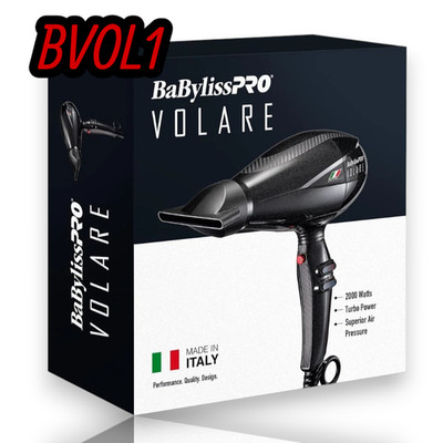 BaBylissPRO Nano Titanium Volare V1 Full-Size Dryer Ferrari-Designed Engine Blac