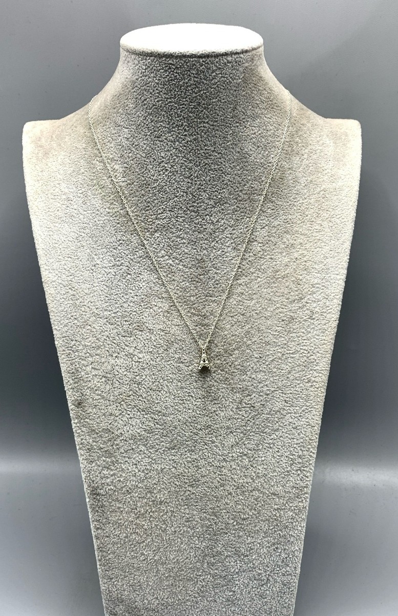 Sterling Silver Eiffel Tower Pendant Necklace View 2
