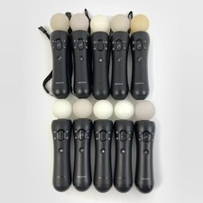 Manette Sony PlayStation VR Move Motion Noire Lot de 10 en l'état 7756 UT