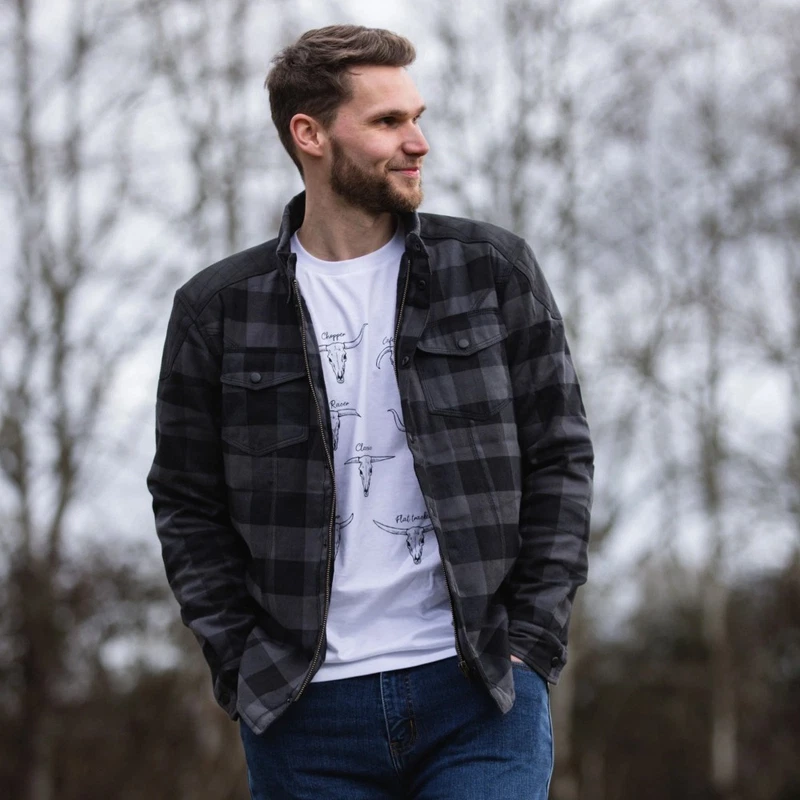MotoBull Woody Flannel Shacket Shirt Aa Grey, photo 5 of 7