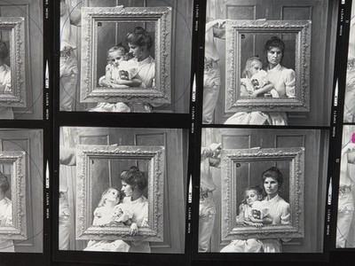 NEWLY FOUND! Hendrickson PHOTO Contact Sheet Proof/Negs MOTHER DAUGHTER PORTRAIT