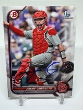 2022 Bowman 1st BD-178 Jimmy Crooks SIGNED MLB Baseball Card