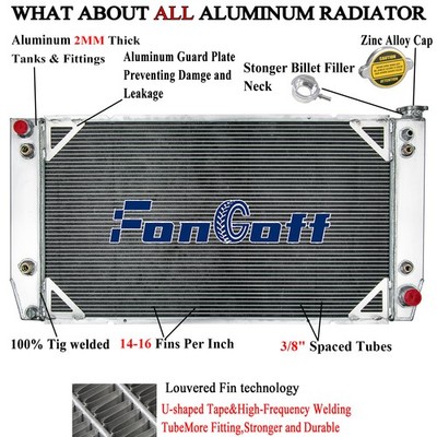 4 Row Aluminum Radiator Fit 94-2000 Chevy GMC C2500 C3500/ K2500 K3500 7.4L V8