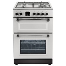 Image of electriQ 60cm Double Oven Dual Fuel Cooker - Silver EQRANGE60DFDSI