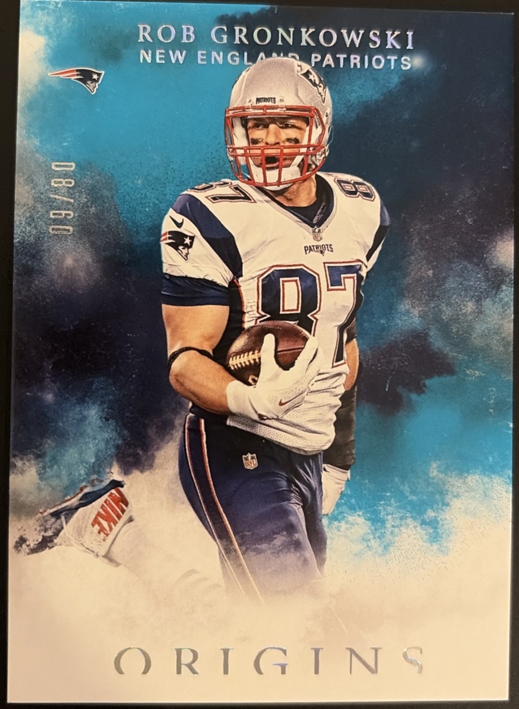 2016 Panini Origins Rob Gronkowski Turquoise parallel Patriots #26 /60