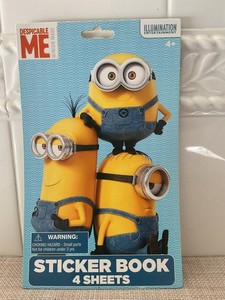 Despicable Me Minions Universal Studios Sticker Book 4 Sheets Total Pre-owned