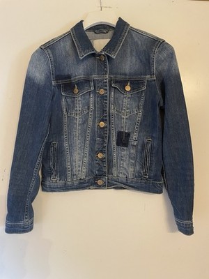 Mustang Trucker Jeansjacke Patchwork Jacket mittelblau Gr. S