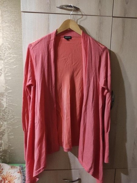 Women Jaeger Sweater Coral Silk Wool 38 / M / 46