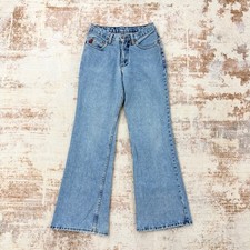 90s Vintage LEI Light Wash Flared Skater Jeans Size 5 Made In USA