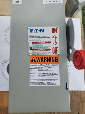 #ad #ad Eaton DH361NGK Safety Disconnect Switch 30A 3P 600V 20HP Max Heavy Duty $80.00