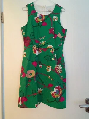 Kleid J. Crew Blumenmuster grün S - Bild 1 von 4