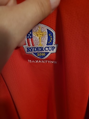2016 Red Ryder Cup Hazeltine Golf Shirt Adidas L - Picture 4 of 9