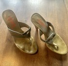 Michael Kors Women's Platform T-strap olive green heel size 5.5 all Leather — photo 7
