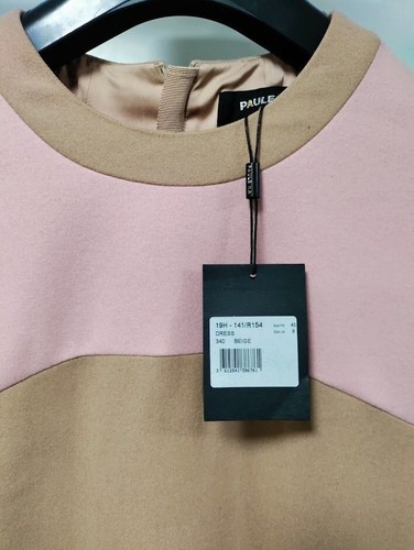 NWT PAULE KA PARIS Pink/Gray/Caramell Block Short Sleeves Virgin Wool 8 - Picture 3 of 17