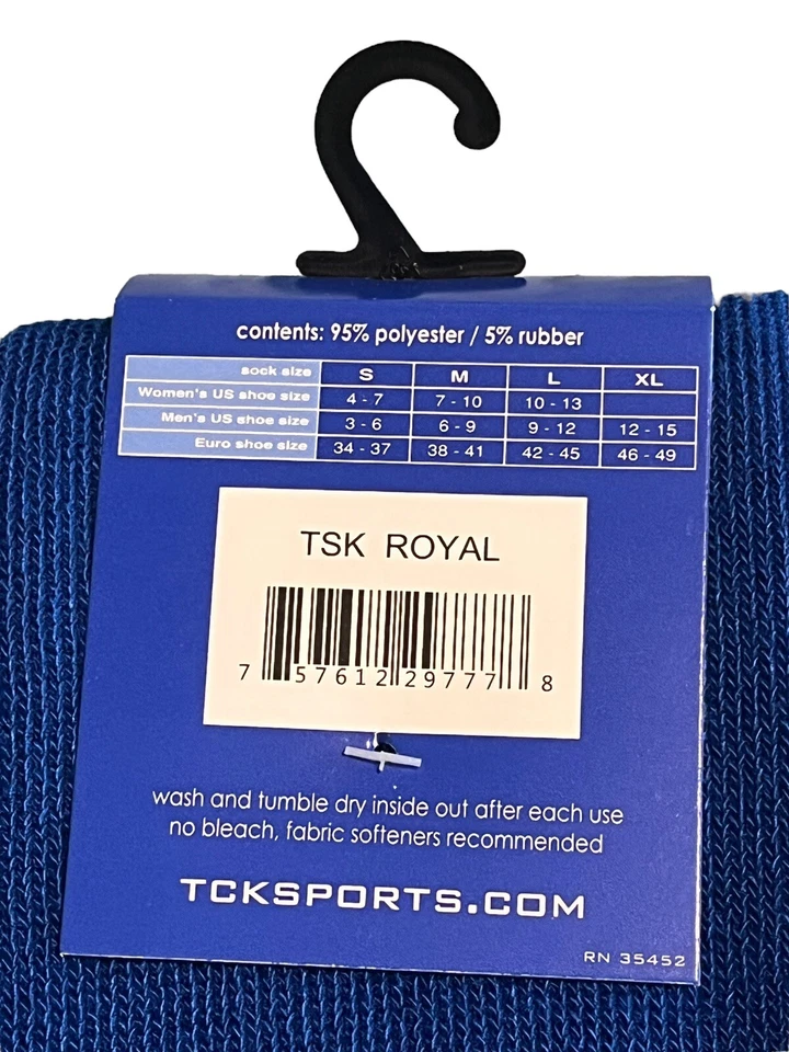 Calcetines TCK Multideporte Adulto Grande Hasta la Rodilla Azul Real Deportes Atléticos Unisex Foto 3 de 4