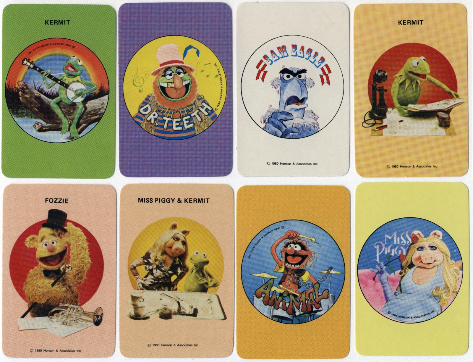 1970 Original Blank Back SET MUPPETS Kermit Piggy SINGLE Swap Cards