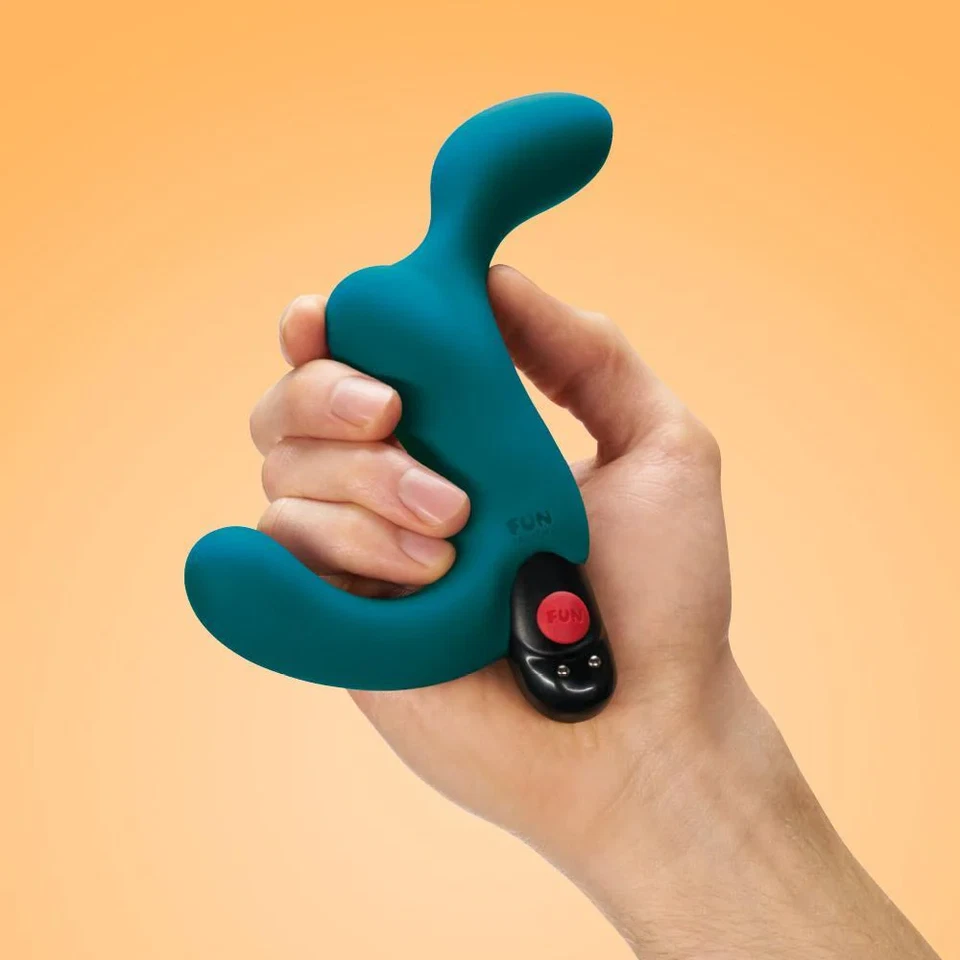 Fun Factory Duke Prostate Vibrator  Blue Silicone Wearable w/ Partners or Solo - Image 3 of 4