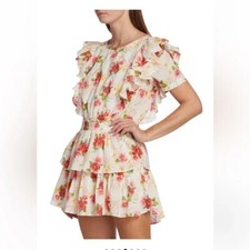 Loveshackfancy Island Vibes Natasha Ruffled Mini Dress